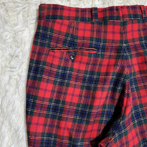 Pendleton Red and Black Dress Pants with Straight Leg Cut